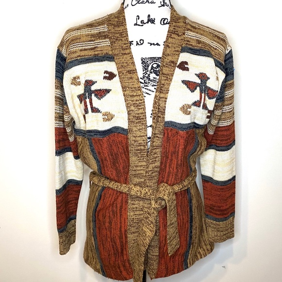 Vintage Sweaters - Vintage Tribal Print Sweater Size M